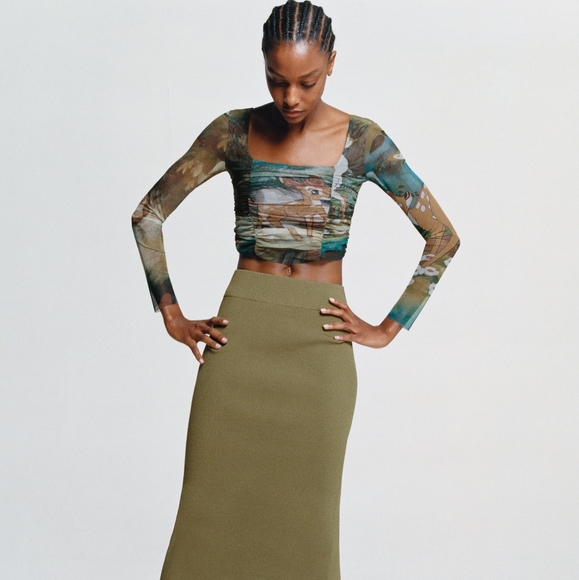 DESIGNER TULLE CROP TOP AND SKIRT